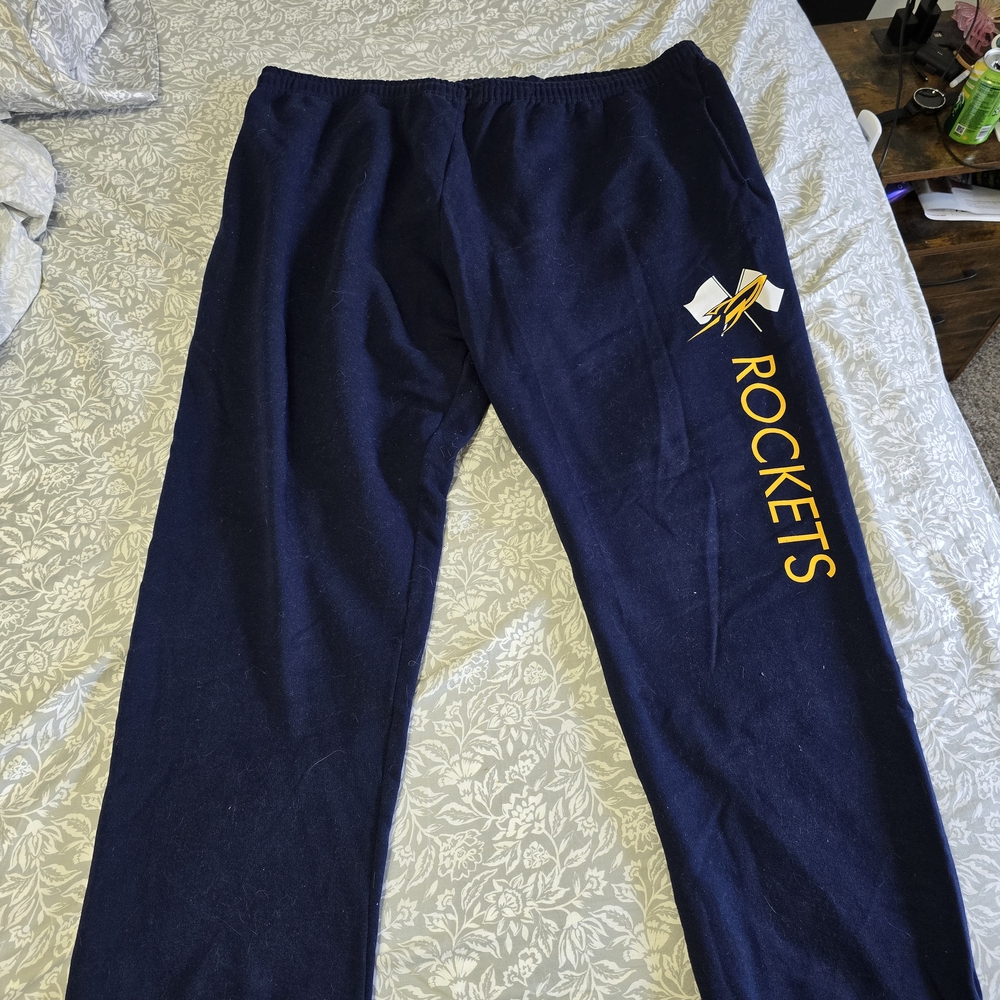Jerzees Navy Sweatpants with Logo